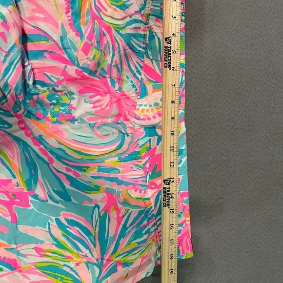 Lilly Pulitzer Bal Harbour Mid-Rise Palazzo Pants Multi Carnivale Coral sz XL - Picture 7 of 7